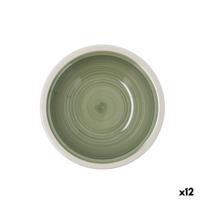 Diep bord Quid Calypso Groen Keramisch Ø 21,5 cm (12 Stuks)