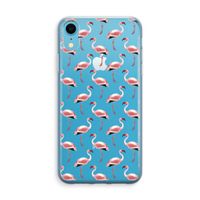 Flamingoprint groen: iPhone XR Transparant Hoesje Flamingoprint groen: iPhone XR Transparant Hoesje