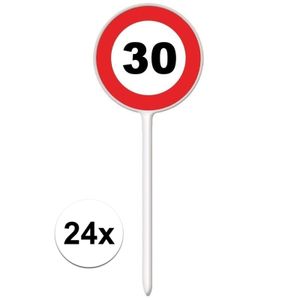 Stopbord cocktailsticks 30 jaar 24 stuks