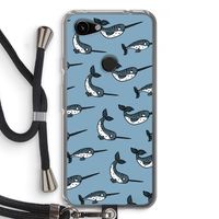 Narwhal: Pixel 3a Transparant Hoesje met koord