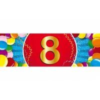 10x 8 Jaar leeftijd stickers verjaardag versiering - Feeststickers - thumbnail