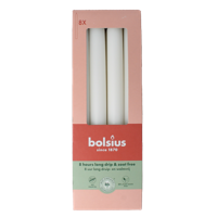 Bolsius Dinerkaarsen 230/20 cloudy white 8 Stuks