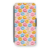 Pink donuts: iPhone 8 Flip Hoesje - thumbnail