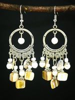 Boho Schelp oorbellen - thumbnail