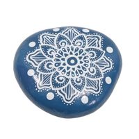 Blauwe Gelukssteen Mandala (Wit)