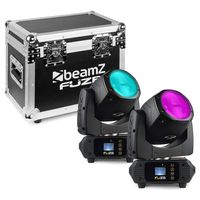 Beamz 2x Fuze75B Beam LED movinghead met flightcase