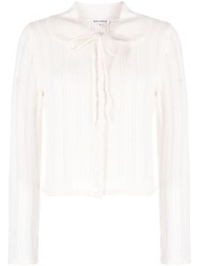 Reformation cardigan Ari à col italien - Blanc