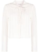 Reformation cardigan Ari à col italien - Blanc