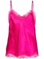 Gold Hawk lace-trim slip top - Rose