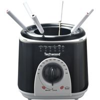 Techwood TFF-86 friteuse Enkel 1 l Vrijstaand 950 W Frituurpan Zwart, Grijs - thumbnail