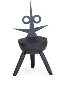 Pulpo "tabouret en bois Little Tully, Little Monster" - Noir