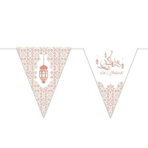 Eid Mubarak Vlaggenlijn Metallic Rosé goud (6m)