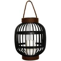 Decoratieve zonnelantaarn - LUMISKY - FIDJY - H30 cm - Kaarseffect touwhandvat - Warm witte LED
