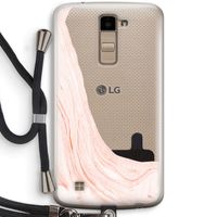Peach bath: LG K10 (2016) Transparant Hoesje met koord