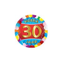 75x stuks Gekleurde bierviltjes 30 jaar feestartikelen