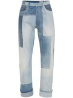 Alexander McQueen jean à design patchwork - Bleu