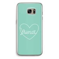 Friends heart pastel: Samsung Galaxy S7 Edge Transparant Hoesje - thumbnail