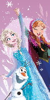Frozen handdoek Roze 70x140cm katoen