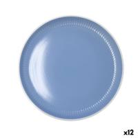 Eetbord Bidasoa Moana Blauw Keramisch Ø 26 cm (12 Stuks)