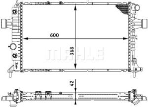 Radiateur MAHLE, u.a. für Opel, Vauxhall