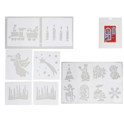 Gerimport?Kerst raamsjablonen - 14x st - 32 x 28 cm - raamversiering - kerstversiering
