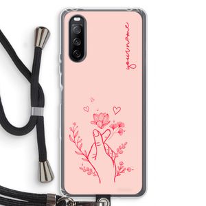 Giving Flowers: Sony Sony Xperia 10 III Transparant Hoesje met koord