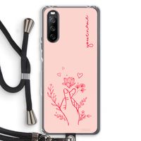 Giving Flowers: Sony Sony Xperia 10 III Transparant Hoesje met koord