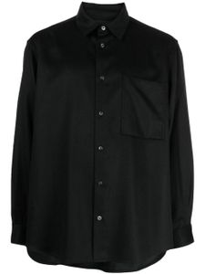 CROQUIS chemise en laine à manches longues - Noir