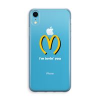 I'm lovin' you: iPhone XR Transparant Hoesje