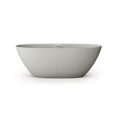 Zeza Element Vrijstaand Bad - 175x76x60cm - solid surface - mat licht grijs SW1208809