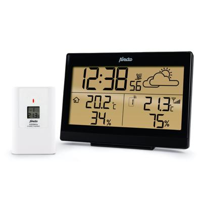 Alecto WS-2300 - Weerstation met draadloze buitensensor, zwart