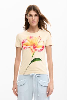Hibiscus T-shirt - WHITE - XL