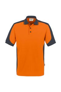 Hakro 839 Polo shirt Contrast MIKRALINAR® - Orange/Anthracite - 6XL