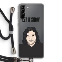 Let It Snow: Samsung Galaxy S21 Plus Transparant Hoesje met koord