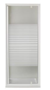 Linie Tarifa douche draaideur 80 x 185 cm helder glas glans wit profiel