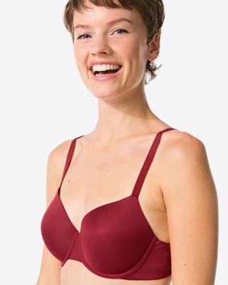 HEMA Voorgevormde bh met beugel donkerrood (donkerrood)