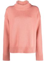 Jil Sander pull ample à col roulé - Rose