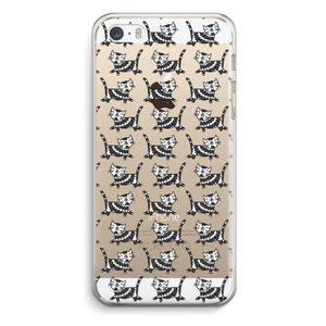 Zwarte poes: iPhone 5 / 5S / SE Transparant Hoesje