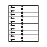 Sleufetiket 25x210mm op laservel A4