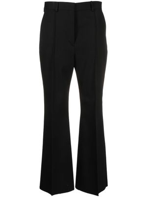 Lanvin pantalon court évasé en laine - Noir