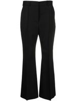 Lanvin pantalon court évasé en laine - Noir