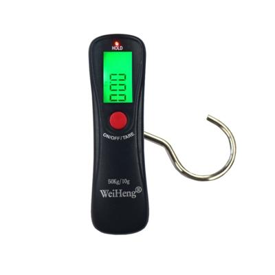 MH-A18 draagbare digitale High-Load weging haak elektronische Bagageweger (10g ~ 50kg) met uitzondering van Batteries(Black)
