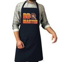 Bbq schort BBQ Master navy blauw voor heren - Feestschorten