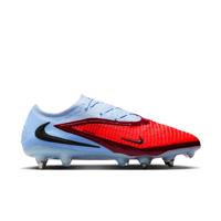 Nike Phantom 6 Low Elite IJzeren-Nop Voetbalschoenen (SG) Lichtblauw Felrood Zwart