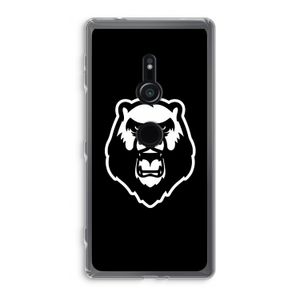 Angry Bear (black): Sony Xperia XZ2 Transparant Hoesje