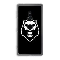Angry Bear (black): Sony Xperia XZ2 Transparant Hoesje
