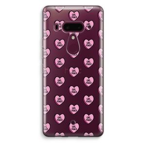 GIRL POWER: HTC U12+ Transparant Hoesje