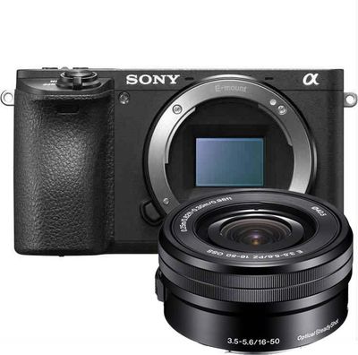 Sony Alpha A6500 systeemcamera Zwart + 16-50mm objectief - Tweedehands Sony Alpha A6500 systeemcamera Zwart + 16-50mm objectief - Tweedehands