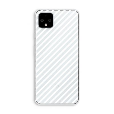 Strepen zwart-wit: Pixel 4 XL Transparant Hoesje