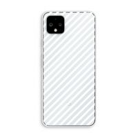 Strepen zwart-wit: Pixel 4 XL Transparant Hoesje